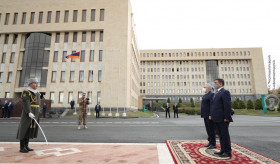 Minister of Defense of Iraq Juma Anad Saadoun Khattab yesterday arrived in Armenia on an official visit