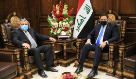 استقبل السيد حسن كريم الكعبي النائب الأول لرئيس مجلس النواب بمكتبه   السيد هراتشيا بولاديان سفير جمهورية ارمينيا في العراق